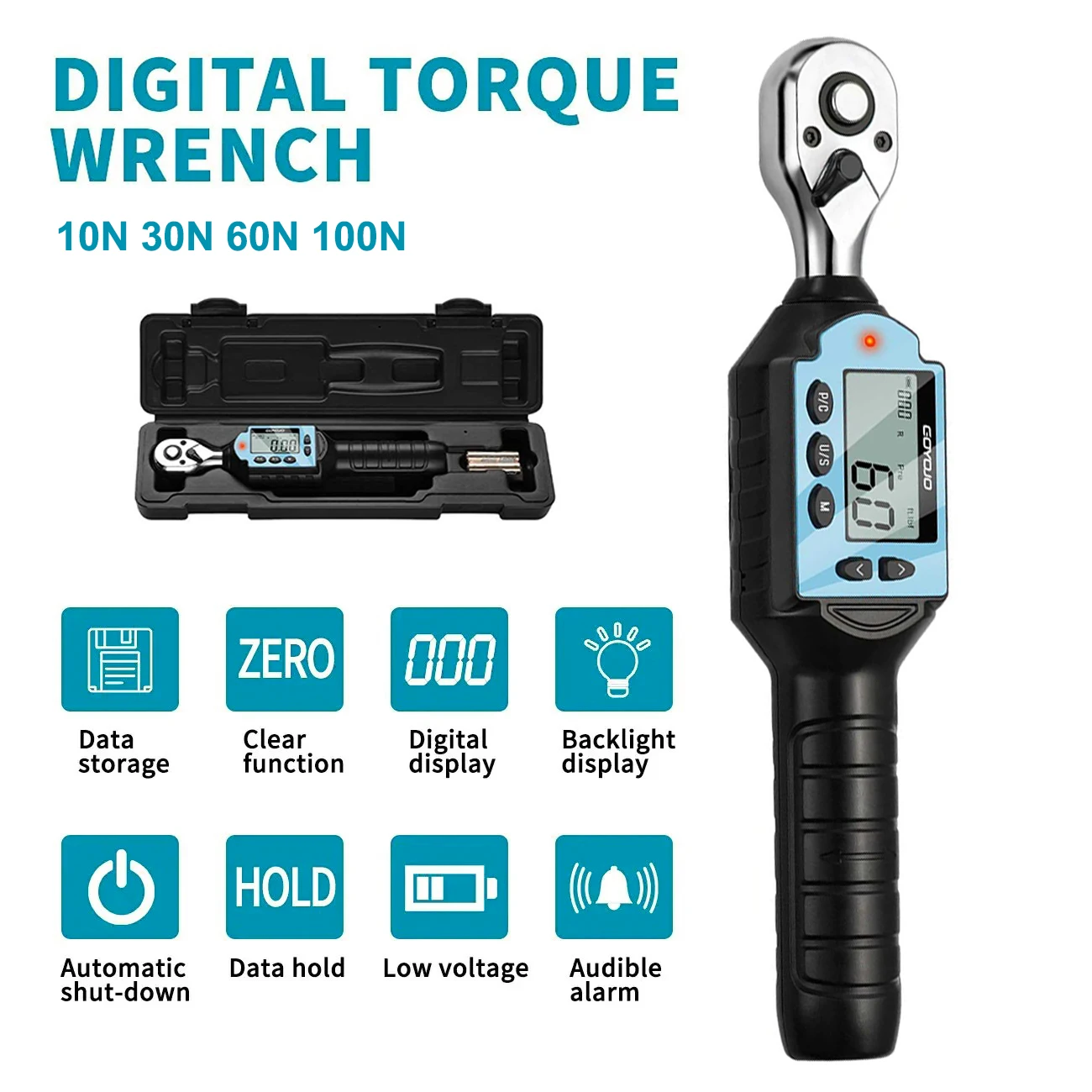 1/2 3/8 1/4 Digital Preset Tor - Torque Wrench Digital recension och pris