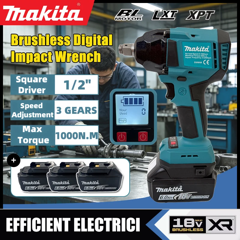 Makita Brushless Digital Displ - Torque Wrench Digital recension och pris